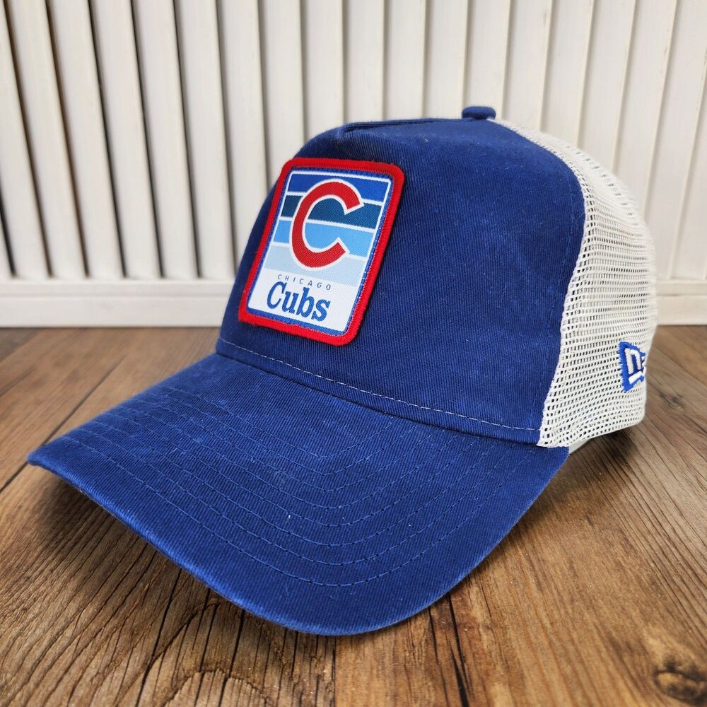 Chicago Cubs New Era 9forty Trucker Hat Red White Blue MLB Snapback Patch Cap